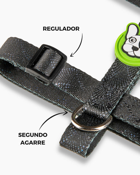 Pretal Doble Agarre VULKAN Negro Lima