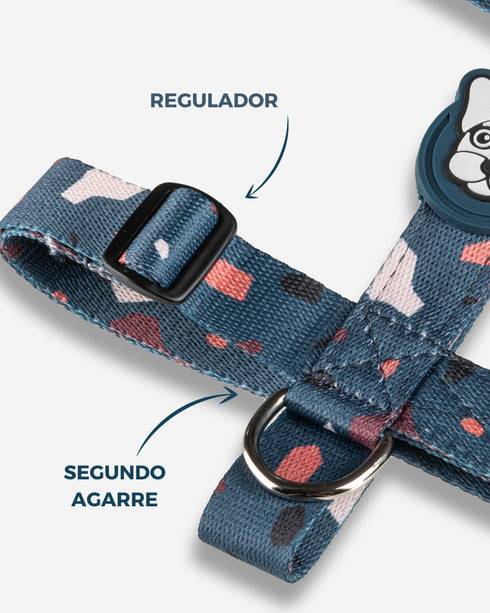 Pretal Doble Agarre Rocky Azul (acero)