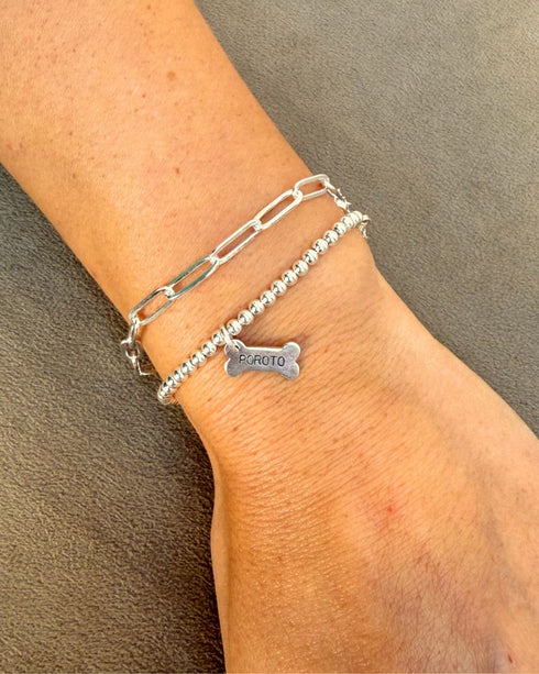 Pulsera Bolitas Plata 925