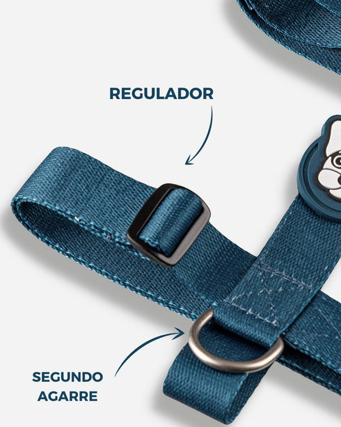 Pretal Doble Agarre Azul