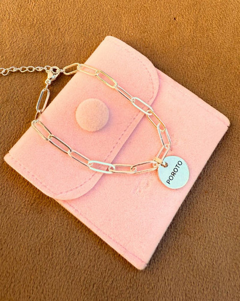 Pulsera Chain Acero Blanco