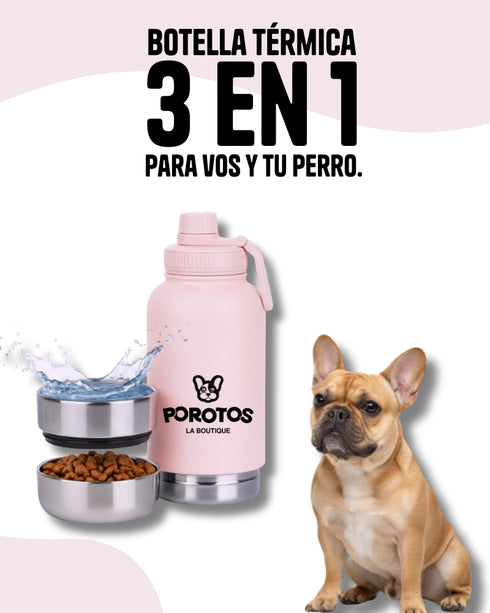 Botella Térmica 3 en 1 de 950ml - Color Rosa