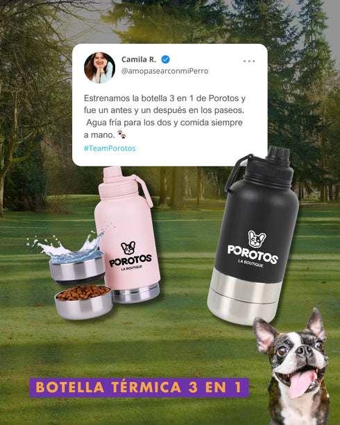 Botella Térmica 3 en 1 de 950ml - Color Rosa