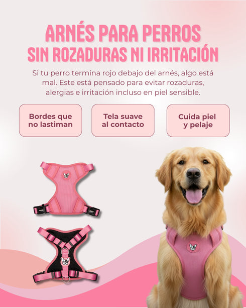 Arnes Doble Agarre Rosa