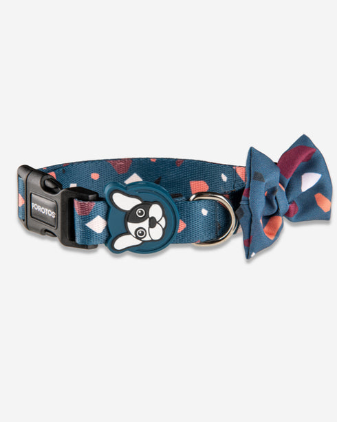 Collar con Moño Rocky Azul (acero)