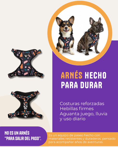 Arnes Doble Agarre Rocky Negro