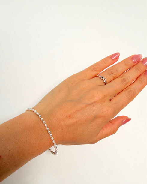 Pulsera Bolitas Plata 925