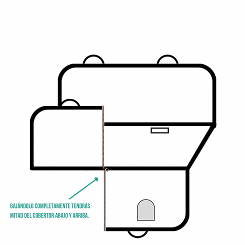 Funda de Asiento *Wavy lines Verde y Rosa*