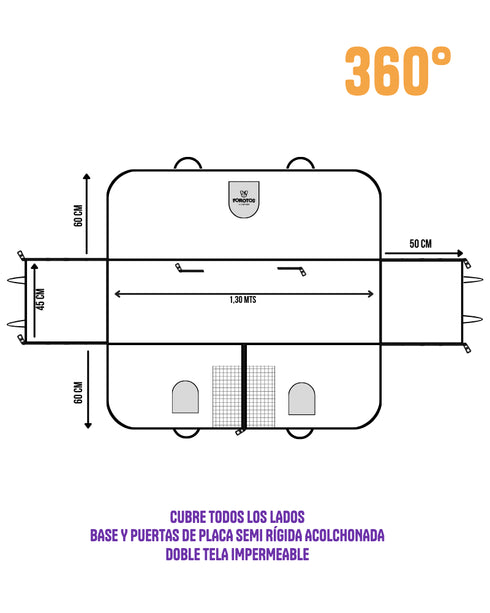 Funda de Asiento 360° *Rocky Negro*