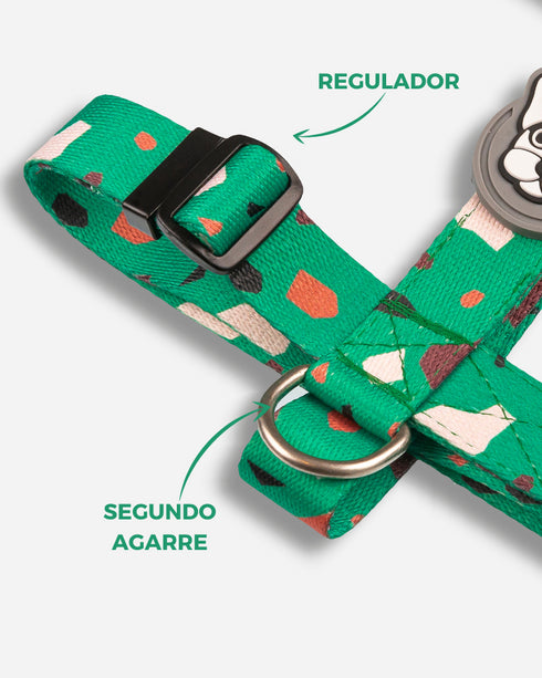 Pretal Doble Agarre Rocky Verde